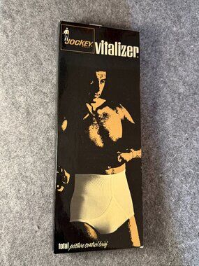 Jockey Vitalizer Total Posture Control Brief Vintage Men’s Underwear White New i